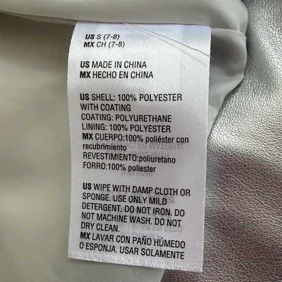 Girls pleather jacket. - Picture 3 of 3